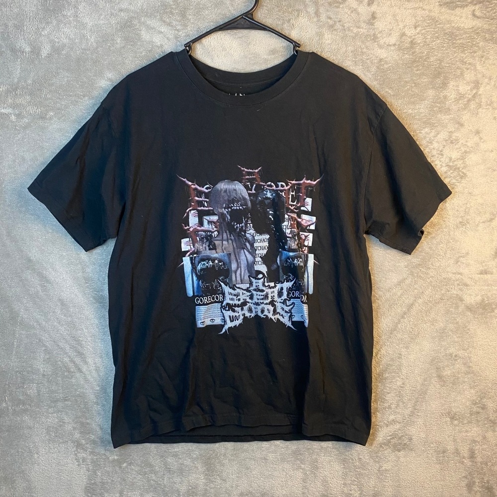 Ken Carson 2024 Live Chaos Tour‎ Gorecore Black Graphic Band T Shirt Large